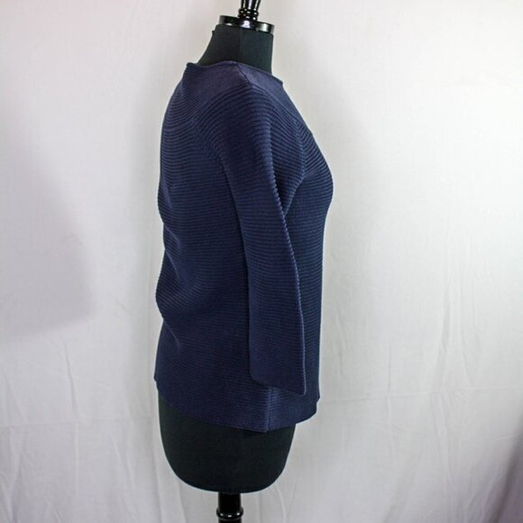 Talbots Pullover Sweater Horizontal Rib Knit 3/4 Length Sleeves - Picture 2 of 3
